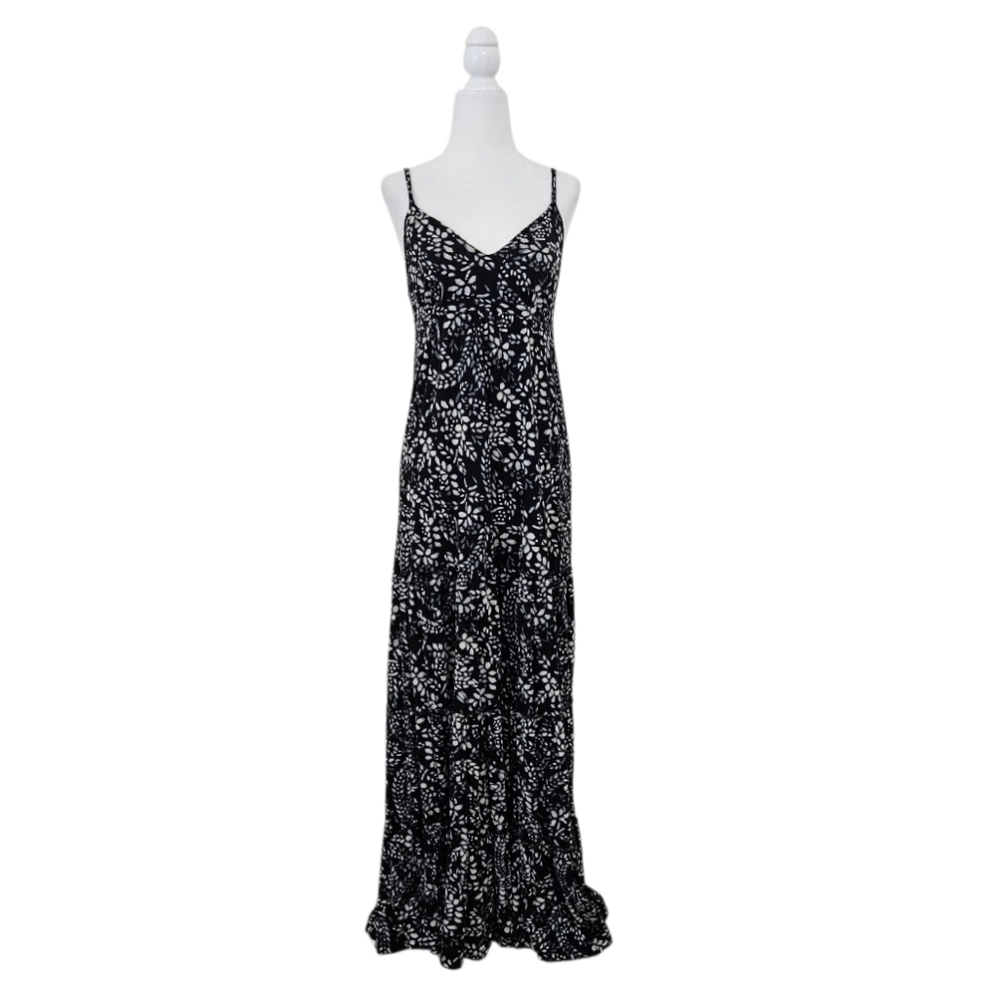 Tiered Linen Blend Maxi-Small